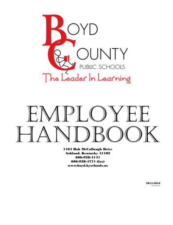 EmployEE Handbook - Boyd County Public Schools