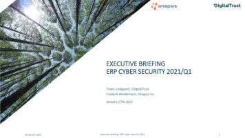 Executive Briefing ERP Cyber Security - 1DigitalTrust