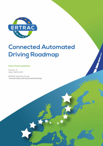 Connected Automated Driving Roadmap - Ertrac