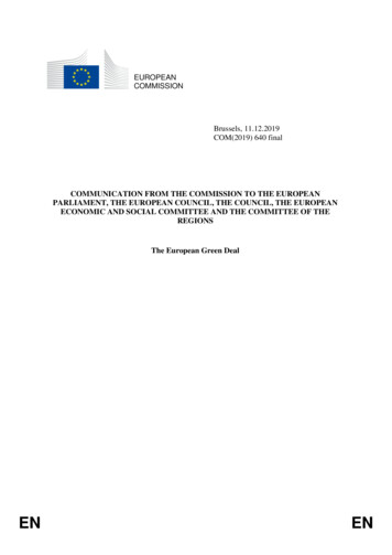 European Green Deal Communication - European Commission