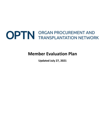 Updated July 27, 2021 - OPTN