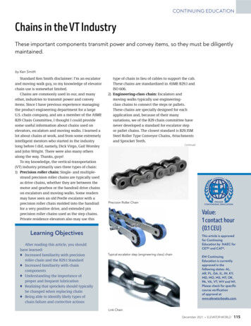 COT EDATO Chains In The VT Industry - Elevatorbooks 