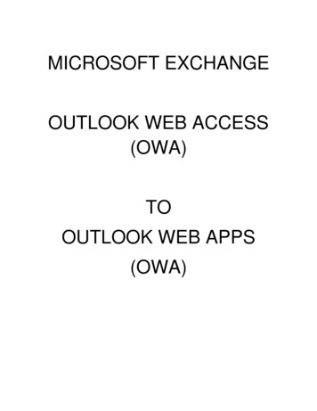 MICROSOFT EXCHANGE OUTLOOK WEB ACCESS (OWA) TO OUTLOOK . - MilitaryCAC
