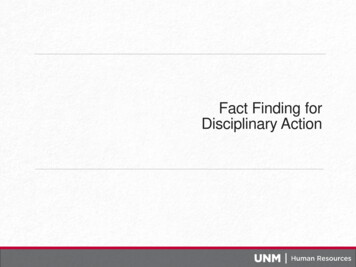 Fact Finding For Disciplinary Action - University Of New Mexico