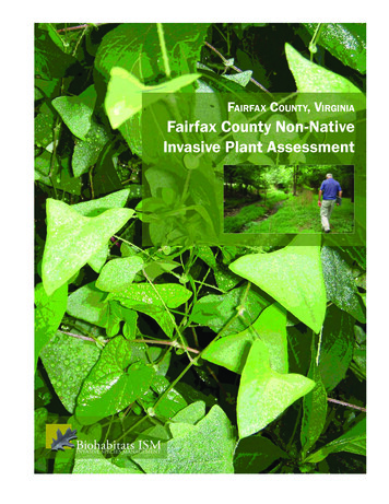 Invasive Plant Assessment - Fairfax County, Virginia