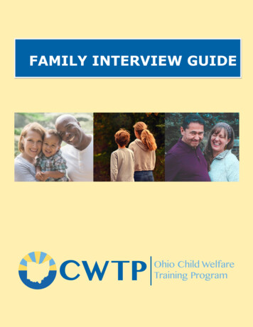 Family Interview Guide - Ocwtp