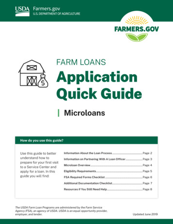 Farm Loans Application Quick Guide Microloans - Farmers.gov