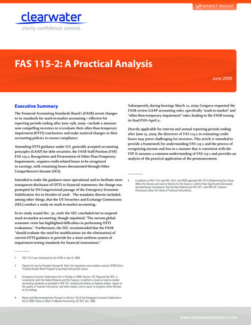 FAS 115-2: A Practical Analysis
