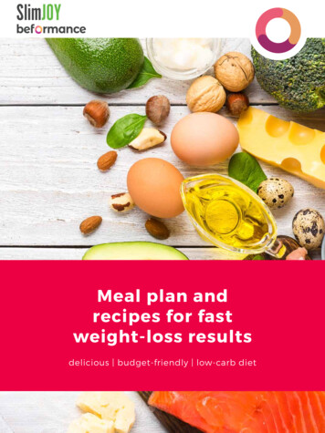 Meal Plan And Recipes For Fast Weight-loss Results