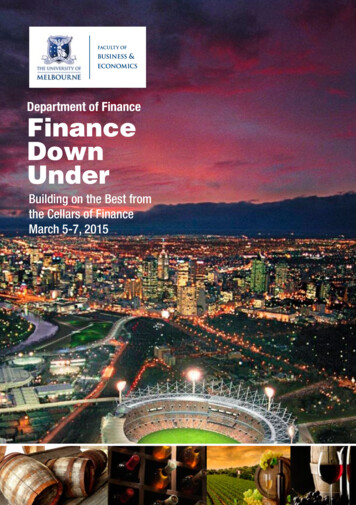 Department Of Finance Finance Down Under