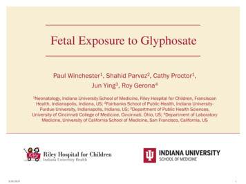 Fetal Exposure To Glyphosate - HH-RA 