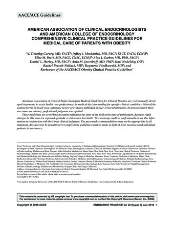 American Association Of Clinical Endocrinologists And American College .