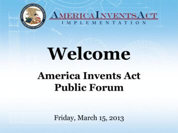 First Inventor To File Public Training 3-15-2013
