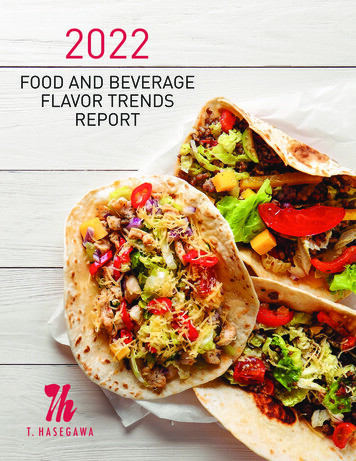 FOOD AND BEVERAGE FLAVOR TRENDS REPORT - T. Hasegawa