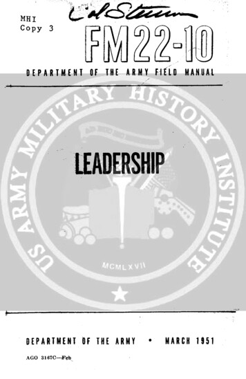 FM 22-10 ( Leadership ) 1951 - BITS