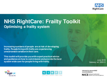 NHS RightCare: Frailty Toolkit
