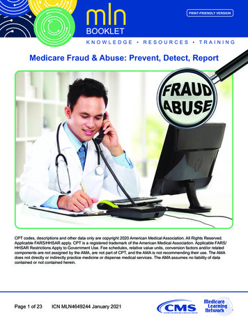 Medicare Fraud & Abuse: Prevent, Detect, Report - CMS