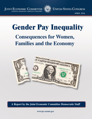 Gender Pay Inequality - United States Joint Economic Committee