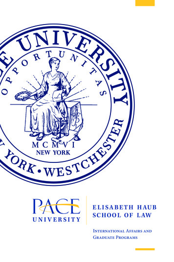 International Affairs And Graduate Programs - Pace Law School