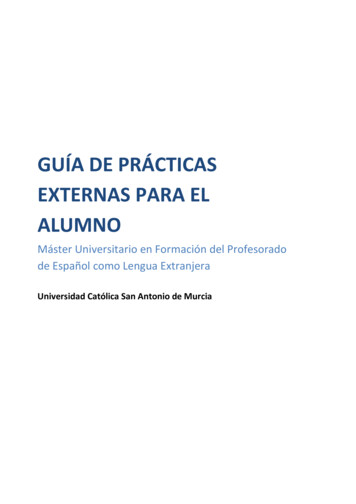 GUÍA DE PRÁCTICAS EXTERNAS PARA EL ALUMNO - Universidad Católica San .