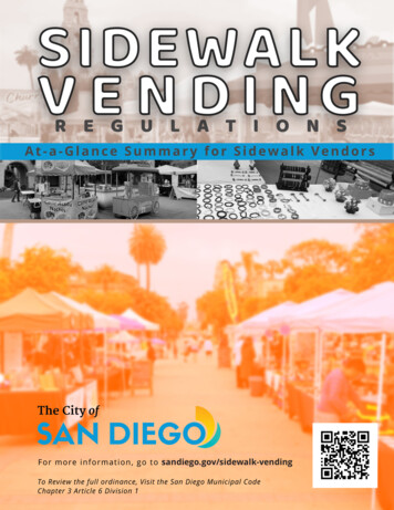 Sidewalk Vending Regulations