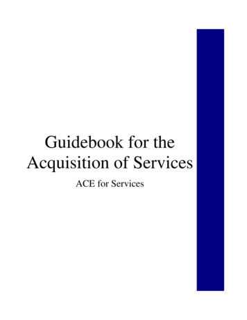 Guidebook For The Acquisition Of Services