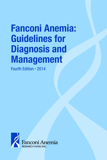 Fanconi Anemia: Guidelines For Diagnosis And Management, Fourth Edition