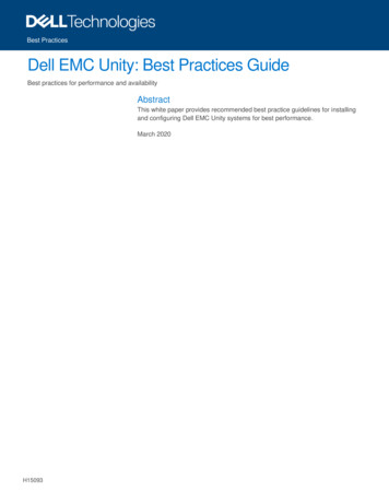 Dell EMC Unity: Best Practices Guide - Dell Technologies