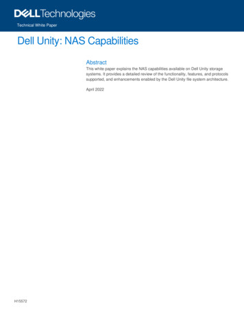 Dell Unity: NAS Capabilities - Dell Technologies