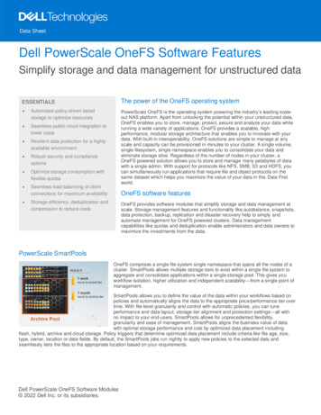 Data Sheet: PowerScale OneFS Software Features - Dell USA