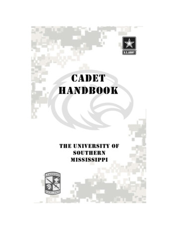 Cadet Handbook - University Of Southern Mississippi