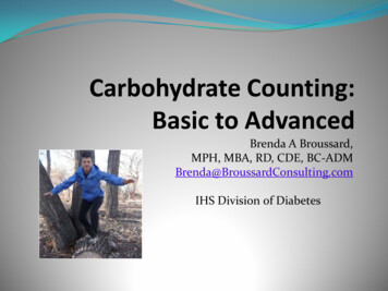 Carbohydrate Counting: Basic To Advanced - Indian Health Service