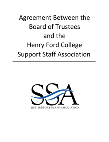 Agreement Between The Board Of Trustees The Henry . - Henry Ford College