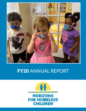 FY20 ANNUAL REPORT - Horizons For Homeless Children