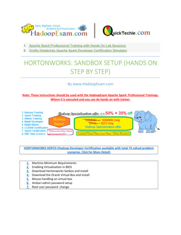 HORTONWORKS: SANDBOX SETUP (HANDS ON STEP BY STEP) - HadoopExam