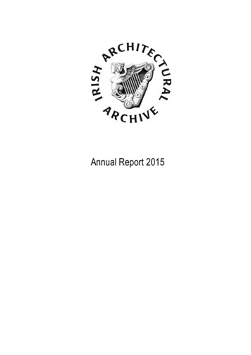 Annual Report 2015 - Irish Architectural Archive