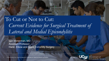 To Cut Or Not To Cut: Current Evidence For Surgical Treatment Of .