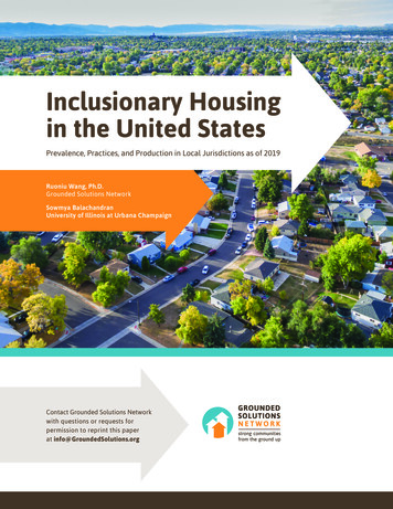 Inclusionary Housing In The United States