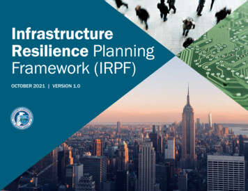 Infrastructure Resilience Planning Framework (IRPF) - CISA