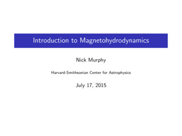 Introduction To Magnetohydrodynamics - Harvard University