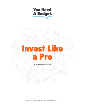 Invest Like A Pro - You Need A Budget