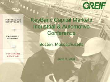KeyBanc Capital Markets Industrial & Automotive Conference