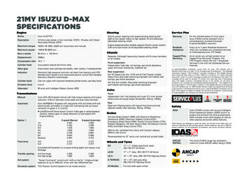 21MY ISUZU D-MAX SPECIFICATIONS - Amazon S3