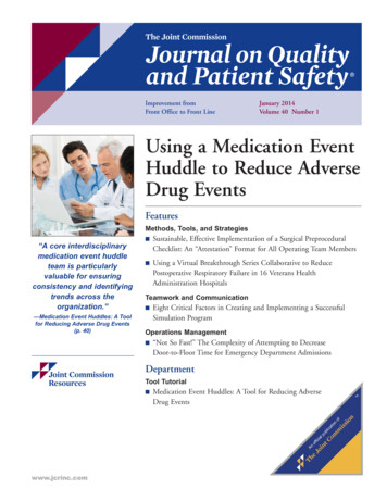 Using A Medication Event Huddle To Reduce Adverse Drug Events