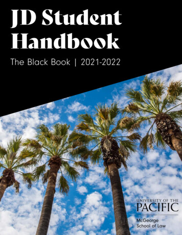 JD Student Handbook - University Of The Pacific