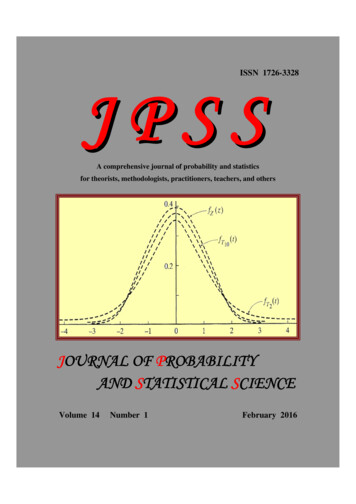 Journal Of Probability And Statistical Science