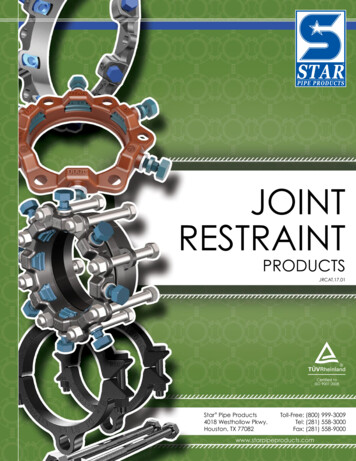 JOINT RESTRAINT - Pipe Products