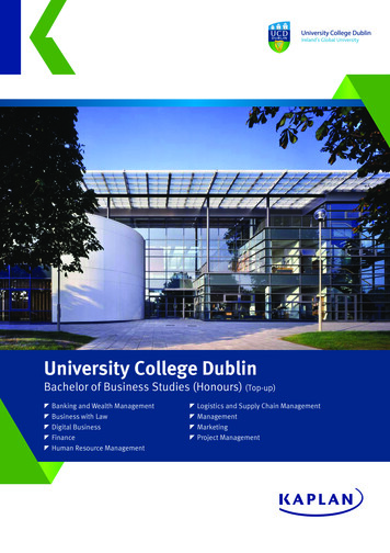 University College Dublin - Kaplan Singapore