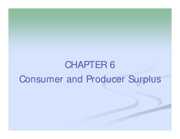 CHAPTER 6 Consumer And Producer Surplus - Sacramento State