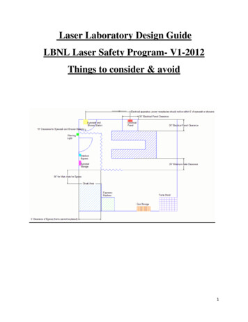 Laser Laboratory Design Guide LBNL Laser Safety Program- V1-2012 Things .